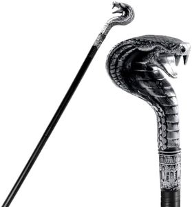 Spooktacular Creations Halloween Snake Staff Walking Cane, Egyptian Walking Stick Accessory, Pimp Cane Prop for Halloween Party Pretend Play Costume, Halloween Dress Up