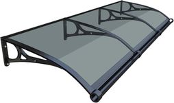 HIAPES Awning for Door Entrance, Awnings for Doors, Window Awnings Exterior Polycarbonate Cover Outdoor Front Door Patio UV/Rain/Snow Protection, Door Awnings Exterior for Porch/Patio/Deck