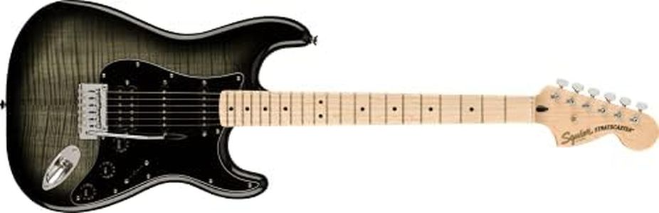 Squier Affinity Series Stratocaster FMT Electric Guitar, Black Burst, Maple Fingerboard