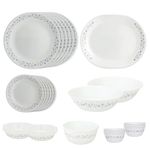 Corelle Lilac Blush Glass 30Pcs Dinner Set, Multicolor