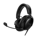 HyperX Cloud III – Wired Gaming Headset, PC, PS5, Xbox Series X|S, Angled 53mm Drivers, DTS Spatial Audio, Memory Foam, Durable Frame, Ultra-Clear 10mm Mic, USB-C, USB-A, 3.5mm – Black