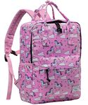 Kasqo Kids Backpack for Girls, Water-Resistant Toddler School Backpack Lightweight Preschool Kindergarten Bookbags Daycare Schoolbag with Chest Strap