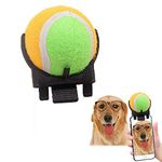 Portable Pet Tennis Selfie Stick Ball for Pet Dog Cat Train Photos Attachment Ball Training Toy (Green)