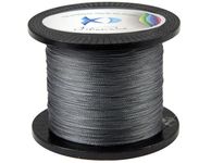 100% PE Braided Fishing Line 4 Strands 100M/300M/500M/1000M Super Strong Smooth PE Braided Multifilament Fishing Lines for Saltwater Fishing (Gray, 10#-328Yard(300M)-0.6MM/100LB)