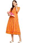 DUMMY SHAPE Feeding Kurtis for Women | Viscose Rayon Nursing Kurta with Concealed Zippers for Pre & Post Partum | Maternity Dresses for Women | Pregnancy Gifts (DS-MAT-P055-FBA-M, Peach)