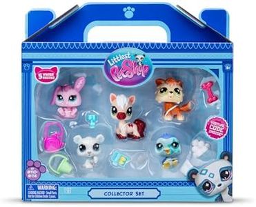 Littlest Pet Shop Bandai Series 2 Collectors 5 Pack Winter Besties | The Pack Contains 5 LPS Mini Pet Toys 7 Accessories 1 Collector Card and 1 Virtual Code | Collectable Toys for Girls and Boys