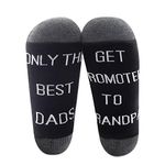 MBMSO 2 Pairs Grandpa Socks New Grandpa Gifts Only the Best Dads Get Promoted To Grandpa Announcement Gifts (2 Pair Best Dads To Grandpa)