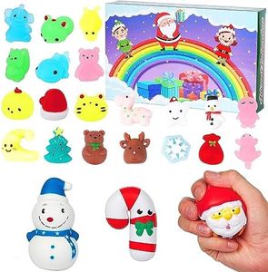 2023 Advent Calendar for Kids, Christmas Countdown Calendar with 24pcs Mochi Squishy Toy Giant Squeeze Toys,Advent Calendar for Girls and Boys