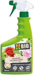 COMPO (BIO), PIRETRO GARDEN PFnPO, Insetticida pronto all'uso, Per piante ornamentali e fiori d’appartamento, da giardino e da balcone, Consentito in agricoltura biologica, 750 ml