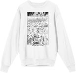 Attack On Titan Levi's Hallucinations Adult White Crew Neck Sweatshirt-3XL