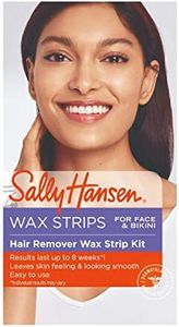 Sally Hansen Hair Remover 17 Double Sided Strips Wax Strip Kit for Face, Brows & Bikini, 2 Count