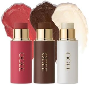 Ogee Face Stick Crystal Collection Trio - Contour Stick Makeup Collection - Certified Organic Contour Palette - Includes Bronzer Stick, Blush Stick & Highlighter Stick