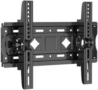 SJBRWN Tilt TV Wall Mount for Most 37-65 inch Flat Curved Screen TVs Monior max VESA to 400x400mm Load Capacity 110lbs Adjustable Angle 15 ° tilt up and Down Universal Wall Mount TV Bracket