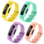 [4 Pack] Straps compatible with Fitbit Ace 3 Strap for Kids, Soft Silicone Adjustable Wristband Replacement Strap Boys Girls (4 Pack 03)