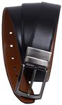 Eagle Crest Alfred Black/Tan Formal Reversible Leather Belt for Men