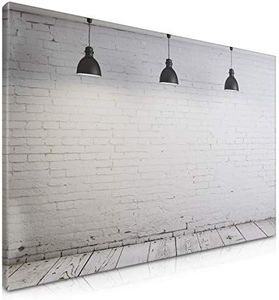 Navaris Magnetic Dry Erase Board - 16 x 24 inches Decorative White Board for Wall with Design, includes 5 Magnets and Marker - Industrial