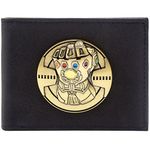 Avenger Infinity Gauntlet Soul Gems Metal Emblem Wallet Bi-Fold ID & Card Holder, Black