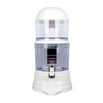 Trendylis 16-Liter Ceramic Gravity Water Purifier Filter alkalizes and mineralizes Water While Removing Chlorine and Fluoride - Countertop Mode