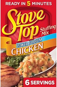 Stove Top Low Sodium Stuffing Mix for Chicken with 25% Less Sodium (6 oz Box)