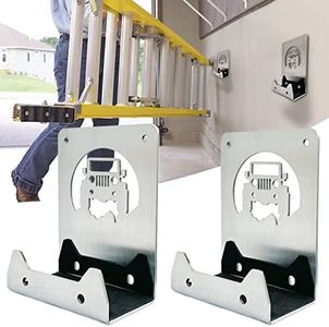 Su ying Ladder Hanger Set of2 - Heavy Duty Utility Hook for Wall Mounting Ladder Storage and Garage Organization, Versatile Tool Holder for Wall-Mounted Ladder Storage and More