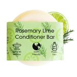 Rosemary & Lime Hair Conditioner Bar, Natural Hair Care Bar for Frizzy Hair, Vegan Hair Bars, Plastic-Free, No Chemicals & Preservatives, Up to 80 Washes, 60g - The Natural Spa