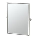 Gatco 4299FS Latitude II Rectangle Mirror, Satin Nickel, 32.5 Inch, Framed Rectangle