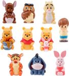 Generic 10pcs Winnie Figurines Cute Winnie Characters Figures Toy Set Winnie Cupcake Toppers for Fairy Garden Party Decoration Home Decor Cake Toppers (BJ-Pooh 10pcs-FX)