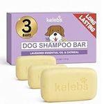 Kelebs Dog Shampoo for Sensitive Skin | Puppy Shampoo | Dog Shampoo for Itchy Skin and Smelly Dogs | All Natural Soap Bar with Lavender Oil | Oatmeal Dog Shampoo Bar | Zero Plastic Waste, Vegan 3PCS