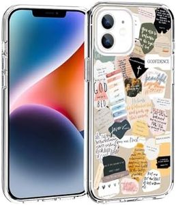 FEIZHIRUNAI Compatible with iPhone 12 Case iPhone 12 Pro Case, Christian Positive Quotes Words Collage Design Shockproof Soft TPU Slim Clear Case