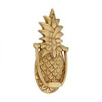 Renovators Supply Brass Pineapple Door Knocker - Heavy-Duty Door Knockers for Front Door - Modern Door Knocker with Mounting Hardware - Unique Door Knocker for Home Improvement - 8 Inches, Pack of 1