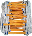 Rope Ladder,13 Feet Emergency Fire Escape Ladder Flame Resistant Safety Rope Ladder with Hooks,Fast to Deploy Sturdy and Strong Portable and Reusable 2 Story,Weight Capacity up to 2000 Pounds