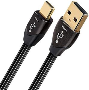 AudioQuest Pearl USB Micro Cable USB A Micro USB B Cable 1.5 m Black - USB Micro Data Cable (1.5 m USB A, USB B, Male/Male, Black, Gold)