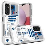 Candykisscase Case for Samsung Galaxy A14 5G, R2D2 Astromech Droid Robot Pattern Shock-Absorption Hard PC and Inner Silicone Hybrid Dual Layer Armor Defender Case for Samsung Galaxy A14 5G