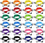 LATERN 24Pcs Wrist Band Jingle Bells, 12 Colors Band Wrist Bells Bracelets Jingle Bells Musical Ankle Bells Rhythm Instrument Percussion for Adults Baby Christmas Decoration Party Favors