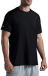 Men's Cooling Ice Silk Running Shirts Quick Dry Short Sleeve Athletic Gym T-Shirts UPF 50+ Outdoor Workout Tshirts Black