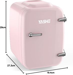 YASHE Mini Fridge 4L – Compact Pink Portable Refrigerator