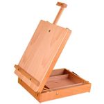 Grandink® Wood Tabletop Painting Easel, Sketch Box for Drawing, Desktop Artist Easel