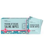 Base Labs Piercing Aftercare Wipes | Saline Wipes | Piercing Saline Wipes for Nose, Ear, Belly, Lips | Saline Solution for Piercings | For Keloid Bumps & Piercing Bumps | 75 Wipes