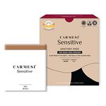 Carmesi Sensitive Sanitary Pads - Pack of 10 Pads (XXL) - Certified 100% Rash-Free by Gynecologist - Natural Plant Top Sheet - No Fragrance, No Chlorine - With Disposal Bags