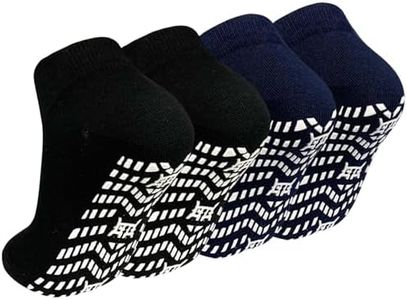 ZAKASA Non-Slip Grip Socks for Men: Non Skid Grippy Socks Anti Slip Gripper for Elderly Hospital Yoga Pilates