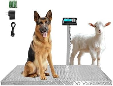 Wixeeua 1100lb Livestock Scale, Dog Scales for Large Breed, Heavy Duty Animal Scale Pet Scale, Non-Slip Surface, Large Platform 40"x20", Upgraded Metal Display Panel