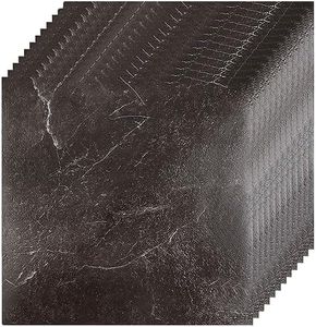 YAYODS 40Pcs Self Adhesive Floor Tiles, Peel and Stick Marble Effect Vinyl Floor Tiles, Waterproof Vinyl Flooring Stick-On Tiles for Bathroom Kitchen Living Room, 30x 30cm