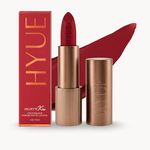 HYUE Velvette Kiss Matte Bullet Lipstick | Scarlet Rouge | Feather Light & Powder Finish | Long-Wear Intense Color | with Jojoba, Almond & Gooseberry | Smudge-Proof, Travel-Friendly, Precision Tip