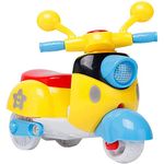 Ramus Mini Scooter Toys for Kids Toddlers Baby Boys Girls Adults Seat Model Toys Steering Wheel Car Toy Track, Mini Motorcycle Toy Pull Back (Random Colour)