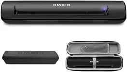 Ambir TravelScan Pro Go Bundle Portable USB Powered Compact Document, Business Card and Receipt Scanner for Windows PC's with Hard Shell Travel Case PS600-GO