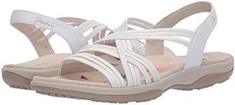 Skechers Womens Reggae Slim Simply Stretch, White, 9