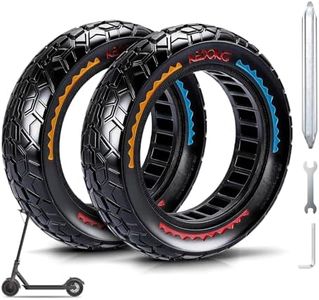 10x2.5" Solid Tubeless Tires (2PCS) - Compatible with Segway Max G30/G30D/G30E/G30LP/G30D II Electric Scooter, Puncture-Proof 60/70-6.5 Replacement Tires - Multicolor
