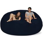 Chill Sack Bean Bag Chair: Giant 8' Memory Foam Furniture Bean Bag - Big Sofa with Soft Micro Fiber Cover - Navy