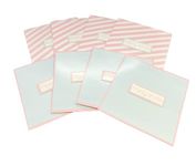 Party Invitations Pastel Pink and Pale Blue Traditional Folded Card Invitations with Envelopes, Wedding, Baby and Bridal Shower, Princess Party, Female or Invite, Girls Birthday Event (Pack of 24)