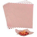 KIKISML 100 PCS Deli Paper Sheets 12 * 12 Inch, Food-Graded Greaseproof Paper Food Basket Liners for Sandwiches, Burgers, Fries Wrapping Paper for Party, Festival and Outdoors [Wax Free] - Red